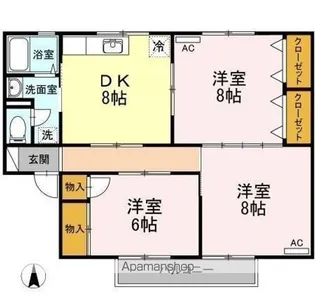 セジュールMGⅠ【2階】の間取り