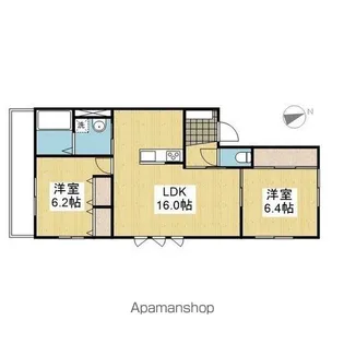 MKO中須賀D棟【202号室】の間取り