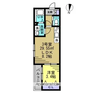 ウィル北小金【1階】の間取り