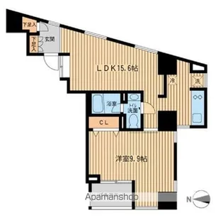 ウィルテラス千歳烏山【6階】の間取り