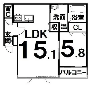 LAULE’A(ラウレア)9条【2階】の間取り