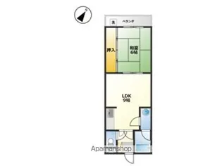 1LDKの間取り画像