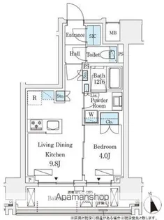 シーズンフラッツ浅草六丁目【10階】の間取り