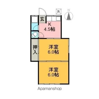 あけぼの荘【1号室】の間取り
