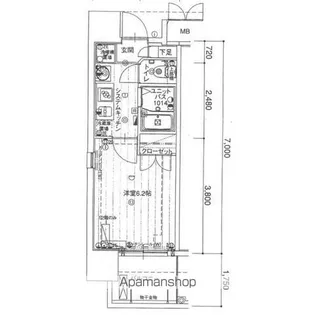 パルティール城西【12階】の間取り