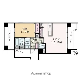 朝日プラザ赤坂【8階】の間取り