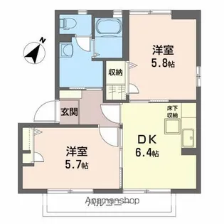コモン・シティ21B【1階】の間取り