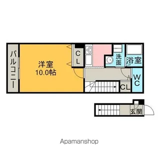 アンプルールリーブルBLOOM【2階】の間取り