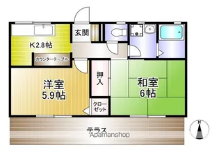 クロノス神木本町SOUTH【1階】の間取り