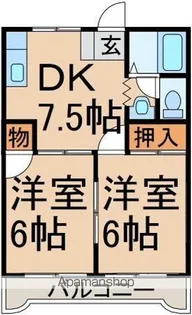 ウェルサイドマンション【303号室】の間取り