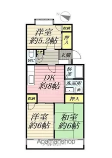 ラ・ガール桐ケ谷【2階】の間取り