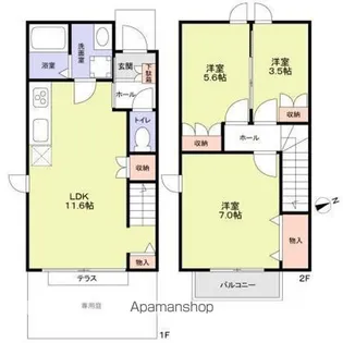 FEDER AKEBONO【1階】の間取り