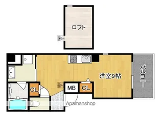 グランメゾン大美野【203号室】の間取り