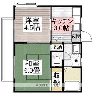 ハイツ大澤【206号室】の間取り