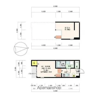 フルジュア本陣【102号室号室】の間取り