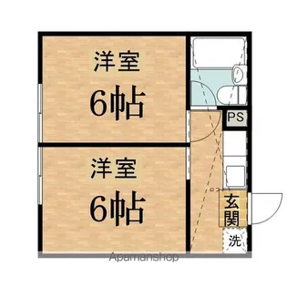 メゾンカツカワ【108号室】の間取り