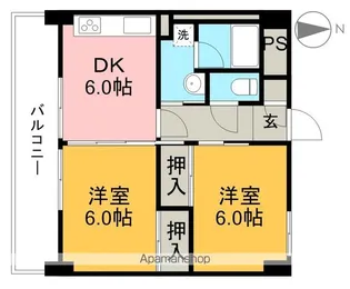ル・フルール大川筋【3階】の間取り