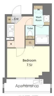 S−RESIDENCE新宿早稲田AVELIS【6階】の間取り