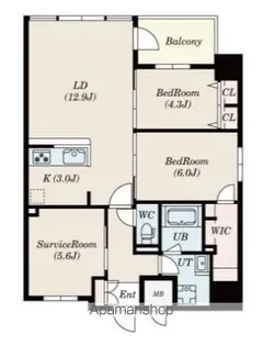 SーRESIDENCE伊都ATTIRANT【808号室】の間取り