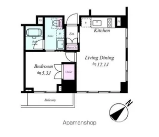 レヴィーガときわ台CROB【805号室】の間取り