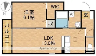 グランヒルズ鴨江【1階】の間取り