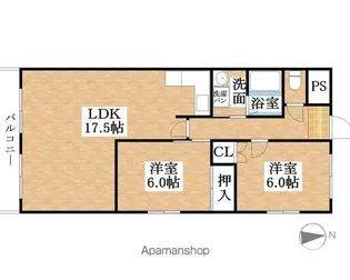 スプリングハイツ3【1A号室】の間取り