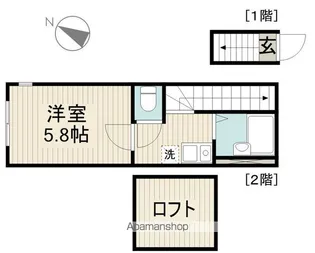 ノースロック【2階】の間取り