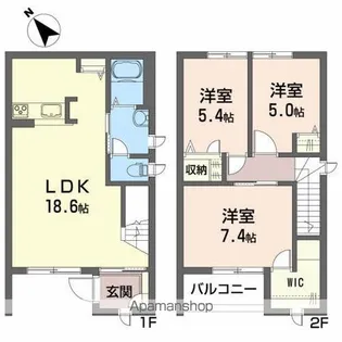 ネッカー【1階】の間取り