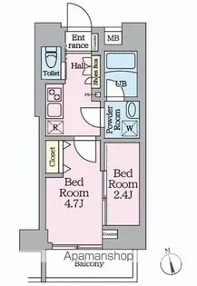 HY’S桜橋MIRAIS【4階】の間取り