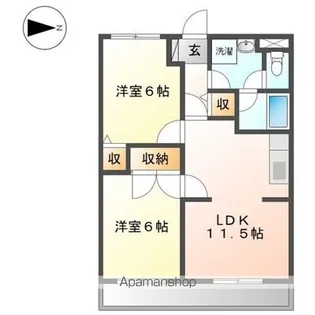 カーサエスペランサ【2階】の間取り