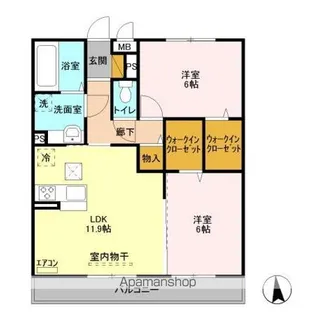 ゼピュロス学園の森 A【1階】の間取り