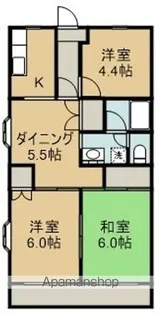 ハイツ大西【301号室】の間取り
