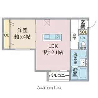 LIBRE COURT清水【1階】の間取り