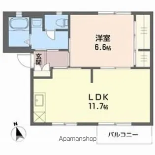 ディアス萩【B102号室】の間取り