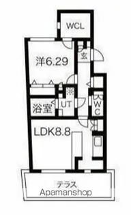 PASEO四谷三丁目【1階】の間取り