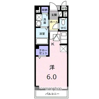 ホワイト・リバー【102号室】の間取り