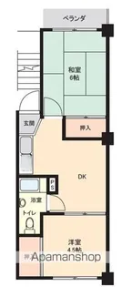 三田常盤台第2コーポ【3階】の間取り