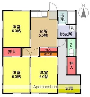 福島県いわき市常磐上湯長谷町山ノ神前【一戸建】の間取り