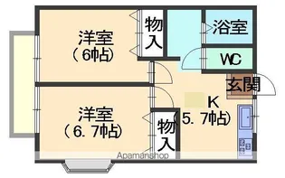 サンリュミエールA棟【101号室】の間取り