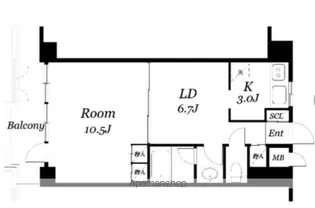 メゾンドゥース南麻布【3階】の間取り