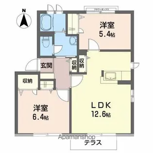 ディアス盛南 A【1階】の間取り