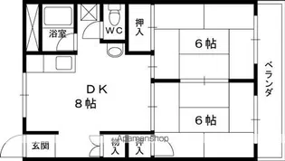 富士コーポラス【1階】の間取り