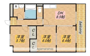 オペラベルジュ【405号室】の間取り