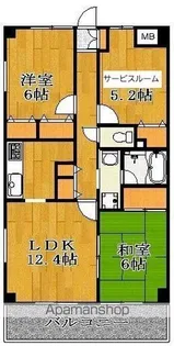 アレグリア芝山【1階】の間取り