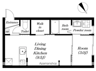 ラクス【205号室】の間取り
