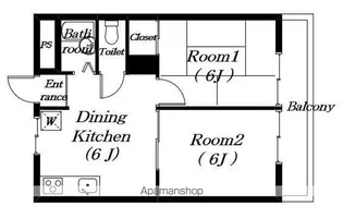 ラ・トゥール水口西【203号室】の間取り