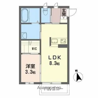 ヴィラ西中央【2階】の間取り