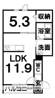BERGイースト【2階】の間取り