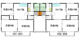 清水コーポ【201号室】の間取り