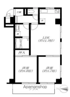 マンション中落合ガーデニア【105号室】の間取り